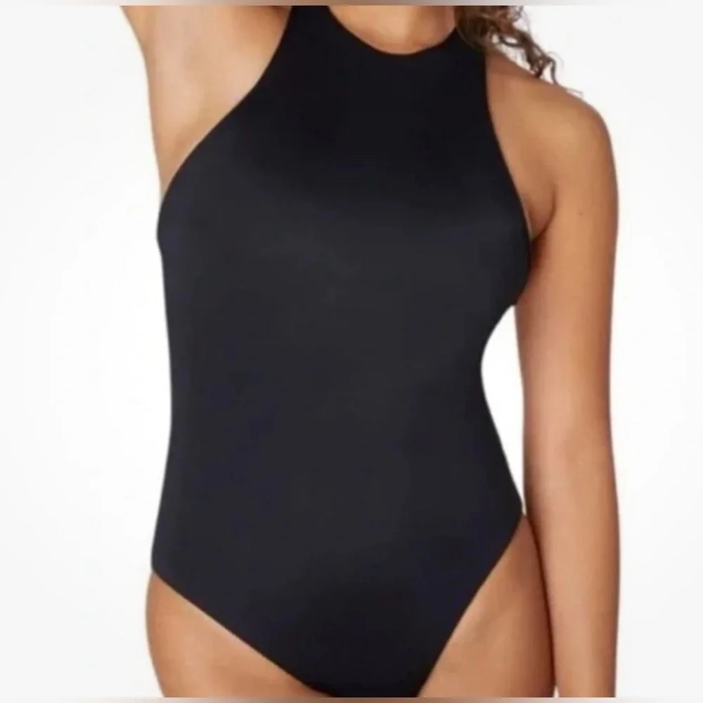Andie Swim The Luzon One Piece High Neck Halter Black Size M NWT‎